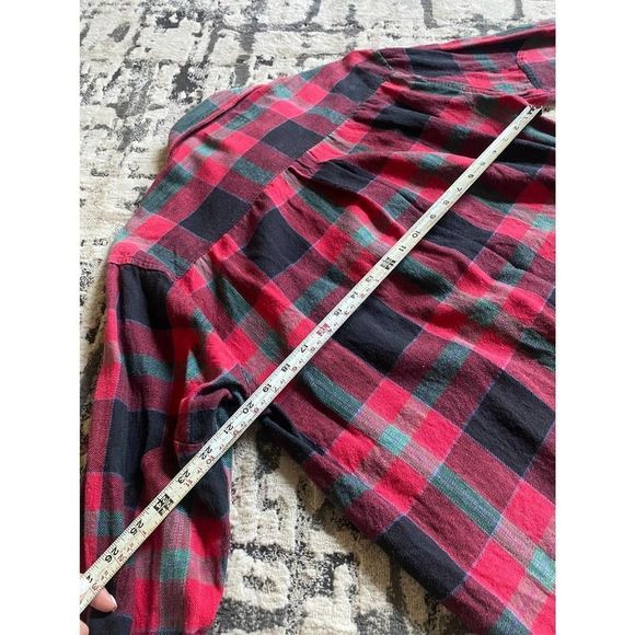 Vintage At Last Zip Up Red Flannel Mens Medium - Picture 7 of 7
